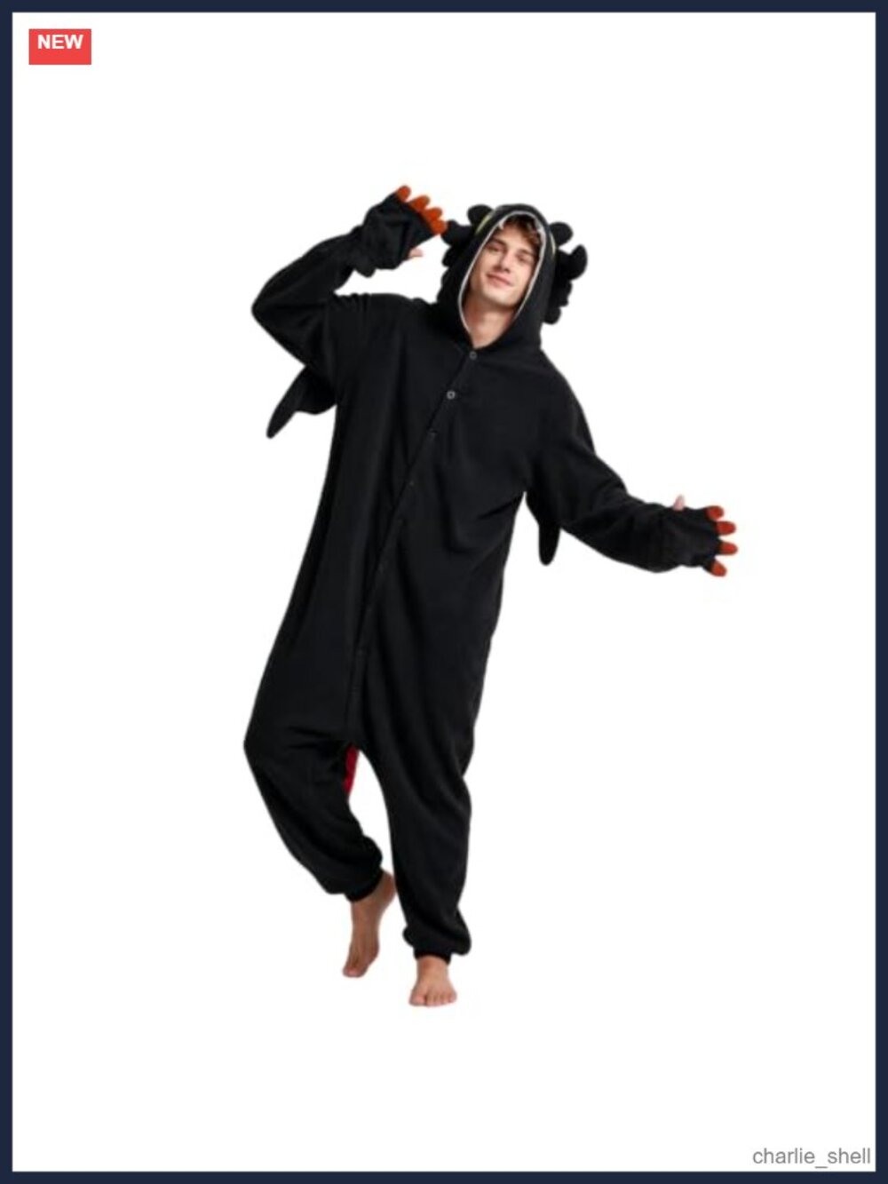 Unisex Dragon Onesie Animal Cosplay Pajamas Halloween Costume Fleece Sleepwear